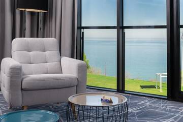 Фото номера Люкс, вид на море Отель Hotel Restauracja Faleza г. Ястшембя-Гура 2